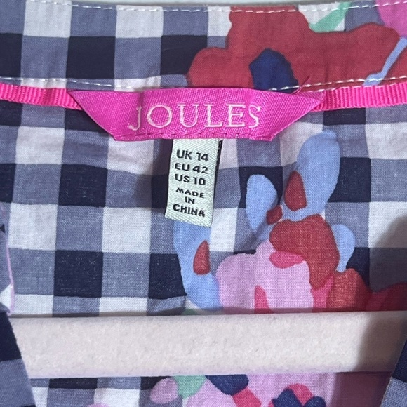 Joules Navy Wallflower Gingham Jae Tank, US 10 - Picture 7 of 7